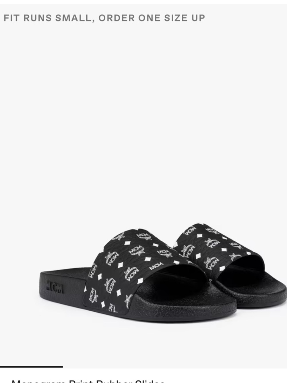 Monogram Print Rubber Slides - Picture 2 of 9